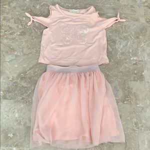 Btween girls shirt and skirt outfit